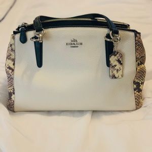 Coach Snakeskin City Block Purse
